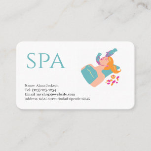 carte de visite modifiable services de spa