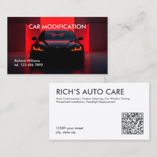 Carte De Visite Modification auto QR personnalisée