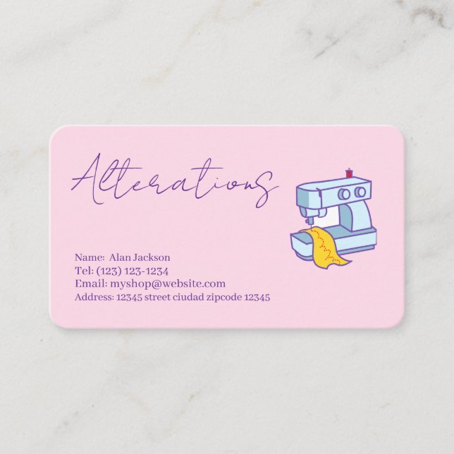 Carte De Visite Modifications (Devant)