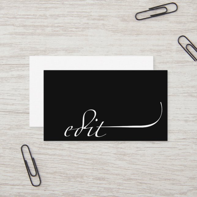 Carte De Visite Modifiez: Éditeur (Devant/Arrière en situation)