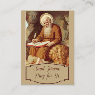 Carte De Visite Moine de stylo d'écriture sainte de Jerome de