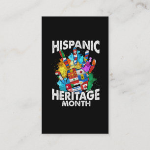 Carte De Visite Mois du patrimoine hispanique drapeaux du pays