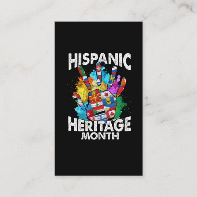 Carte De Visite Mois du patrimoine hispanique drapeaux du pays (Devant)