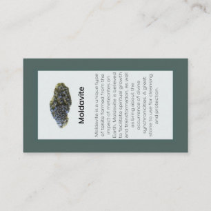 Carte De Visite Moldavite Cristal Signification Bijoux Display