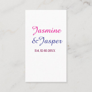 Carte De Visite Mommy & Daddy nouveaux parents couple nom année d'