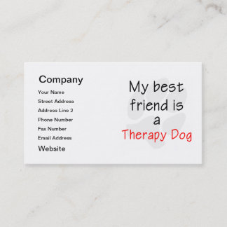 Carte De Visite Mon meilleur ami est un chien de thérapie