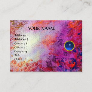 Carte De Visite MON SAPPHIRE AGATA, lin bleu violet clair