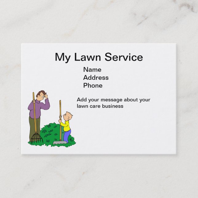 Carte De Visite Mon service de pelouse (Devant)