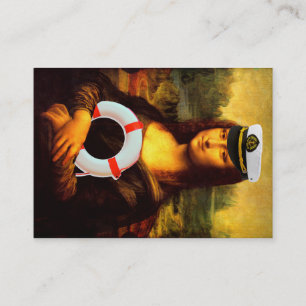 Carte De Visite Mona Lisa aime les bateaux