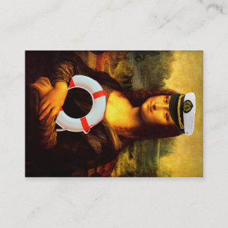Carte De Visite Mona Lisa aime les bateaux