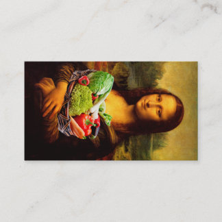 Carte De Visite Mona Lisa préfère une alimentation saine