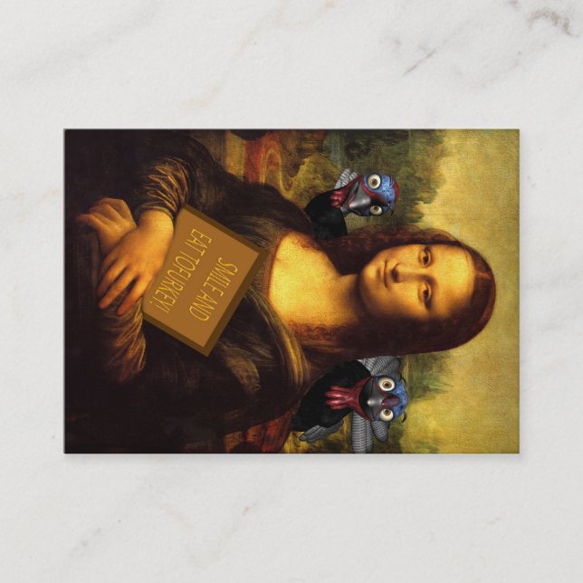 Carte De Visite Mona Lisa protège les clés (Devant)