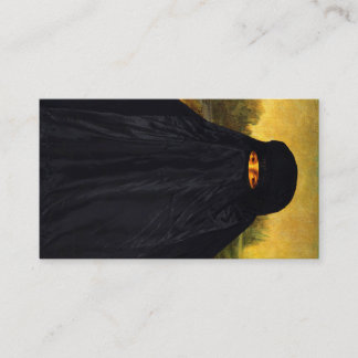 Carte De Visite Mona Lisa Sourit Derrière Sa Burqa