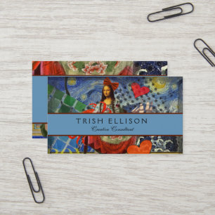 Carte De Visite Mona Lisa Starry Night Collage : surréalisme fanta