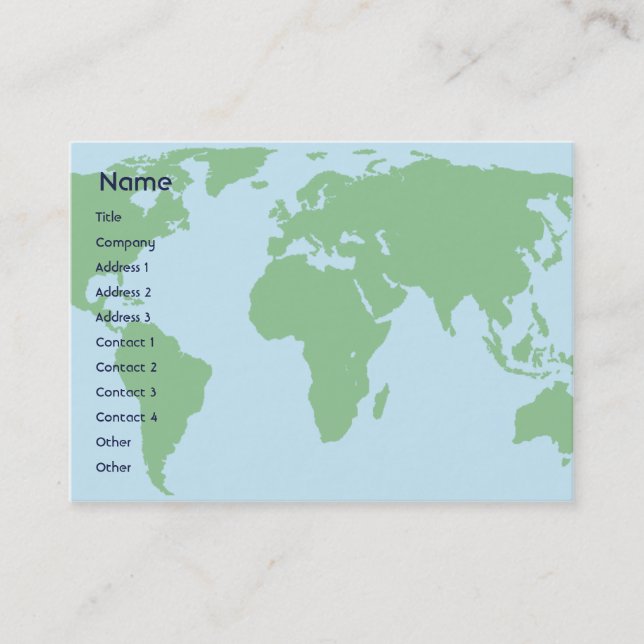 Carte De Visite Monde - potelé (Devant)