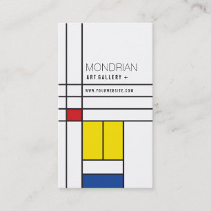 Carte De Visite Mondrian Art Moderne De Stijl Minimaliste Abstrait