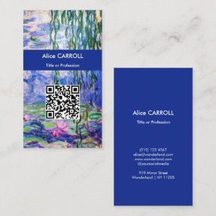 Carte De Visite Monet - Nymphéas / Water Lilies 1919 - Code QR