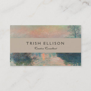 Carte De Visite Monet Sunset Seine Beaux-Art Impressionnisme