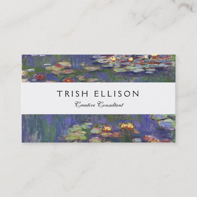 Carte De Visite Monet Water Lilies Chef-d'oeuvre Peinture (Devant)