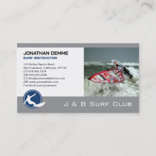 Carte De Visite Moniteur de surf Planche de surf Loisirs actifs