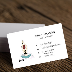 Carte De Visite moniteur de yoga, entraîneur de yoga,