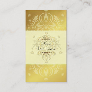 Carte De Visite Monnaie d'or Damask BusinessCard