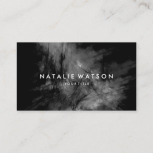 Carte De Visite Monochrome foncé abstrait de peinture à l'huile