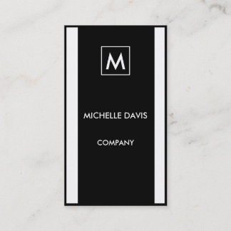 Carte De Visite Monochrome simple 2-tone