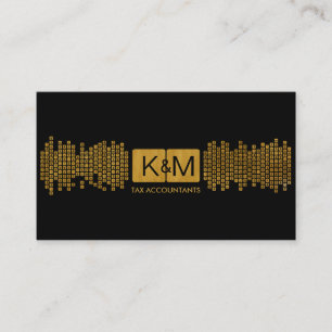 Carte De Visite Monogram Accounting Company - Noir et Or