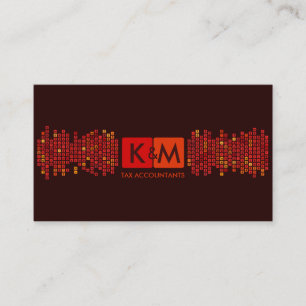 Carte De Visite Monogram Accounting Company - Shades Red