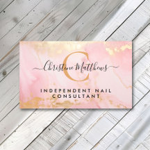 Monogram Blush rose et or Marbre moderne