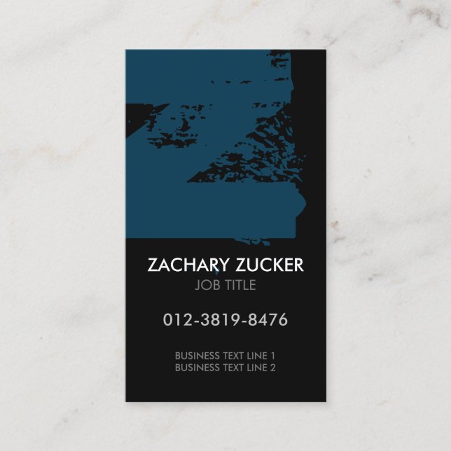 Carte De Visite Monogram Letter Z Business Card (Devant)