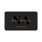 Monogram Luxe Tendance Aesthétique Or Black QR Cod