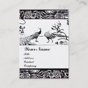 Carte De Visite MONOGRAM mariage INSÉPARABLES, noir et blanc