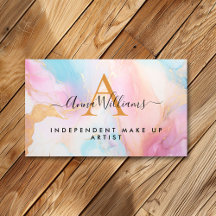 Monogram Pastel Arc en ciel et or Marbre moderne