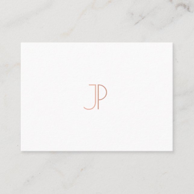 Carte De Visite Monogram Plain Elegant Moderne Design tendance Lux (Devant)