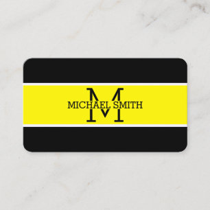 Carte De Visite Monogram Professional Lemon Modern
