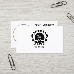 Carte De Visite Monograme de Black Clam