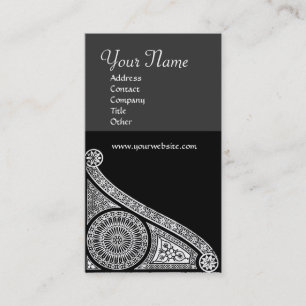 Carte De Visite MONOGRAMME 3 gris foncé