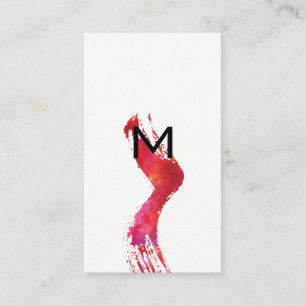 Carte De Visite Monogramme Aquarelle