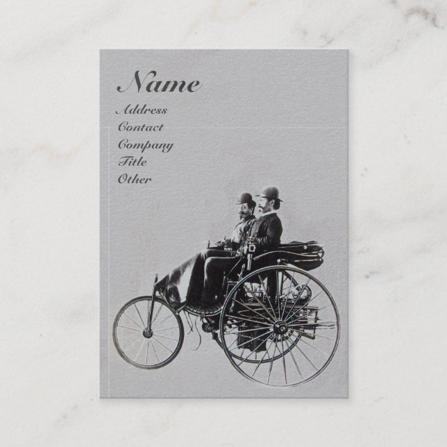 Carte De Visite MONOGRAMME AUTOMOGRAMME AUTO REPARATION noir gris (Devant)
