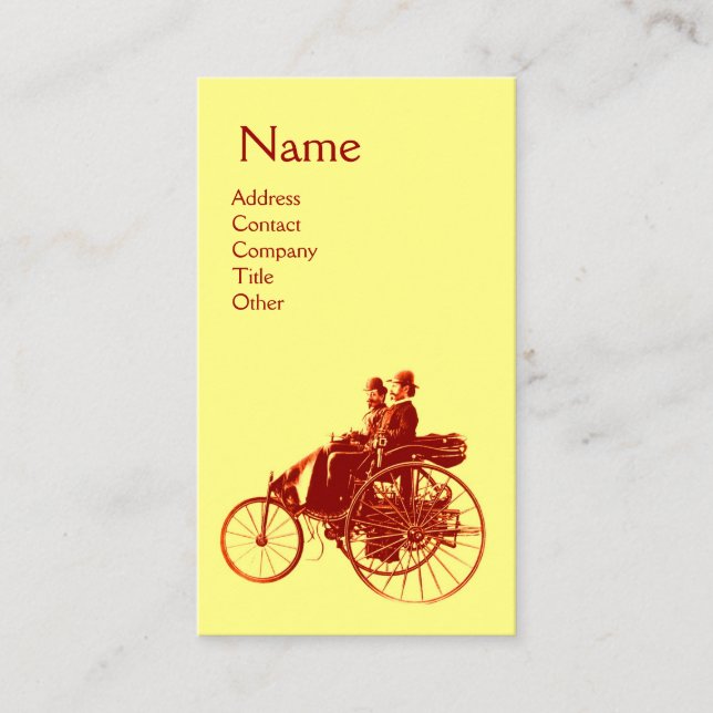 Carte De Visite MONOGRAMME AUTOMOGRAMME Brown Jaune Kraft (Devant)