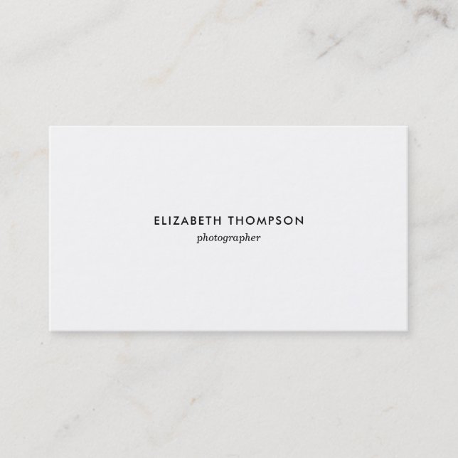 Carte De Visite Monogramme beau simple (Devant)