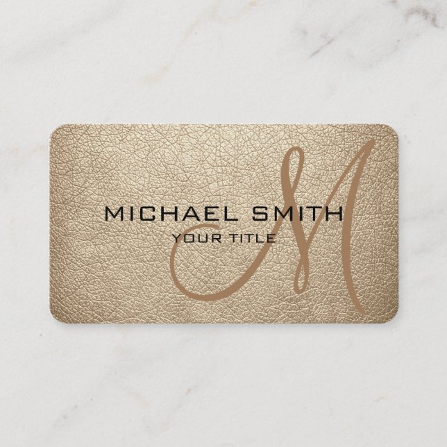 Carte De Visite Monogramme Biscuire look (Devant)