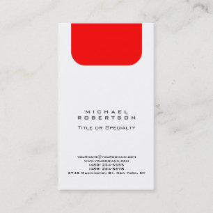 Carte De Visite Monogramme blanc clair clair minimaliste professio