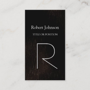 Carte de visite Monogramme Brown Motif vertical