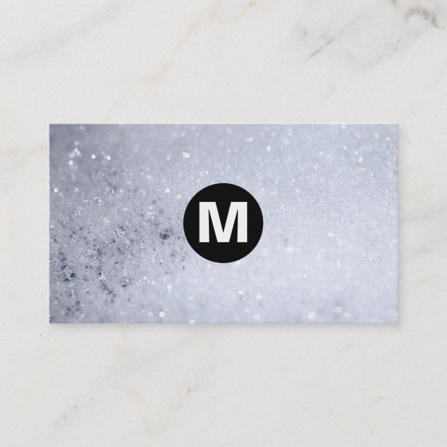 Carte De Visite Monogramme central - Bulles de savon (Devant)