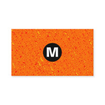 Monogramme central - Texture orange