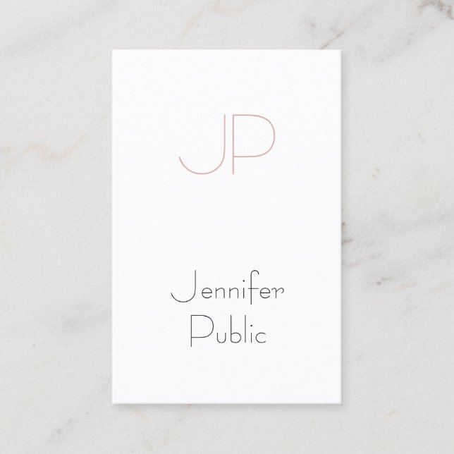 Carte De Visite Monogramme créatif Design de luxe élégant tendance (Devant)