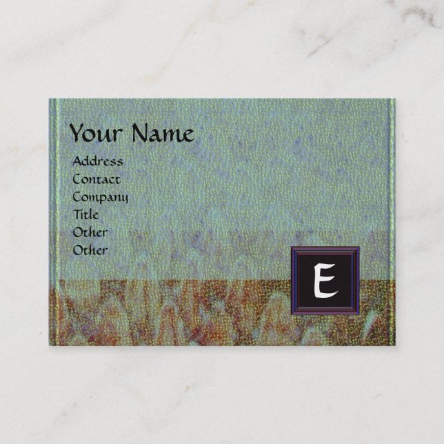 Carte De Visite MONOGRAMME CROTALUS, gris noir brun brillant (Devant)